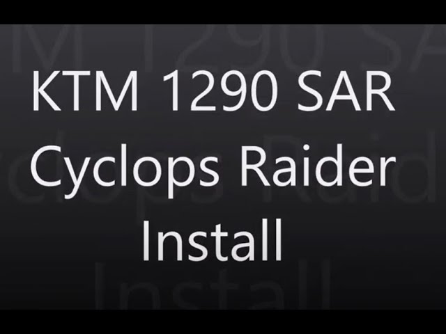 KTM 1290 SAR Cyclops Raider Install