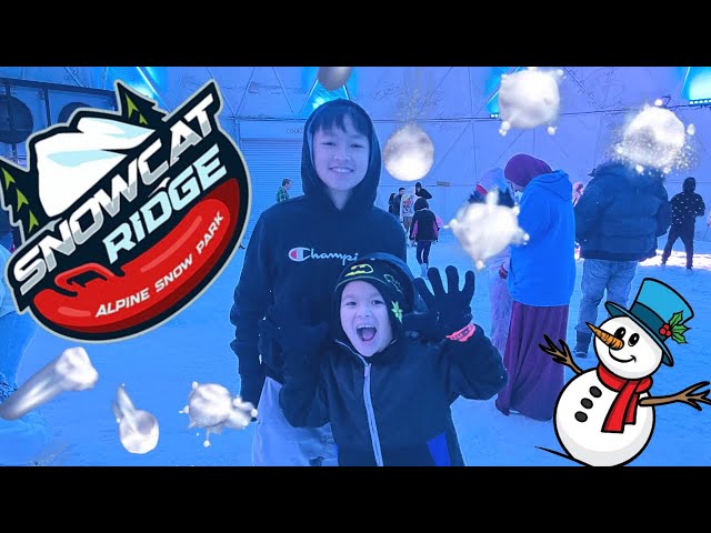 Kids Snow Park Review! Florida's only Snow Park, Snowcat Ride in Dade City Snow Tube Real Snow FL