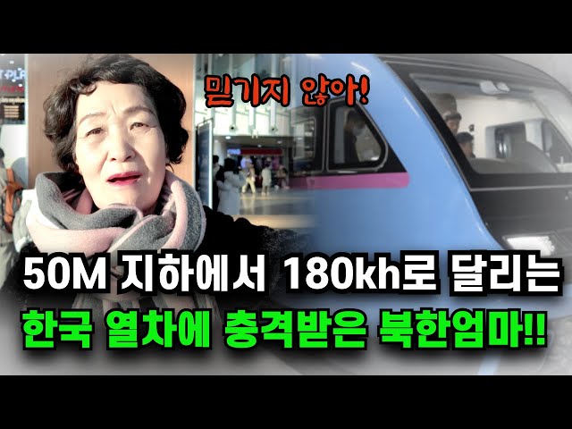 50M 지하에서 시속180kh으로 달리는 한국기차에 충격받은 북한 엄마의 한 마디는?