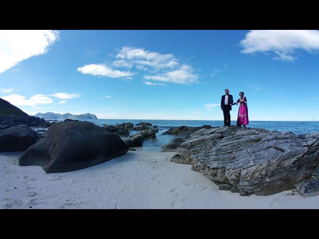 "Traviata " Classical Opera song in 360 4k in Norwegian Landscape Lofots Archipelago