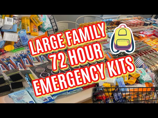 72 HOUR LARGE FAMILY EMERGENCY BACKPACK KITS | Dollar Tree Emergency Prep, Walmart "Bug Out" Bags