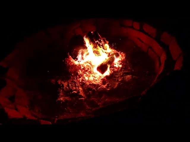 Camp Fire at Night - 2