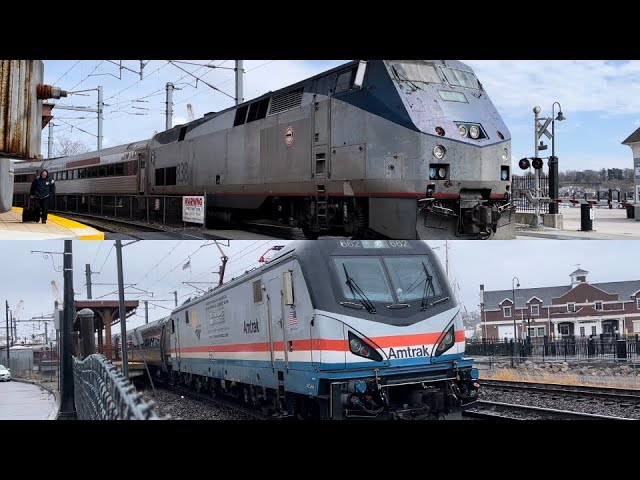 Amtrak & SLE Railfanning at New London, CT with Hornshows, Geometry Car Extra, and #662 (4/7/22)