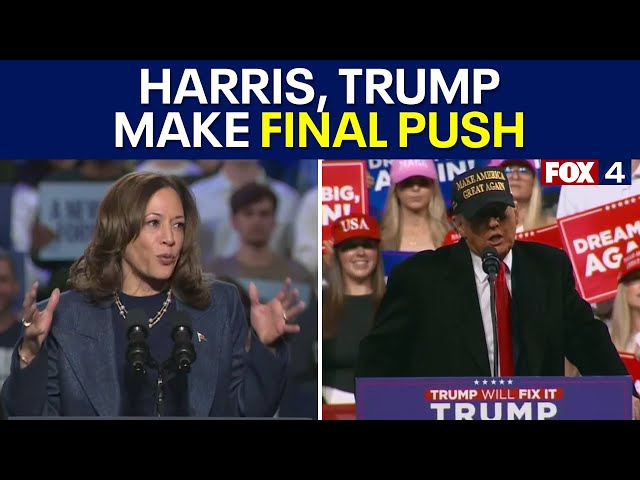 Harris, Trump make final push as Election Day nears