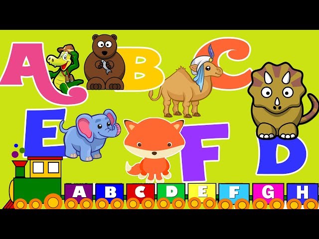 Animal Alphabet A to Z | ABC Animal Train with Sound *英文字母 ABC * 動物字母火車 | 英文+中文