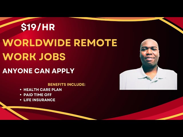 Remote Worldwide Work From Home Jobs/Anyone Can Apply/Great Work Benefits/Hiring ASAP!