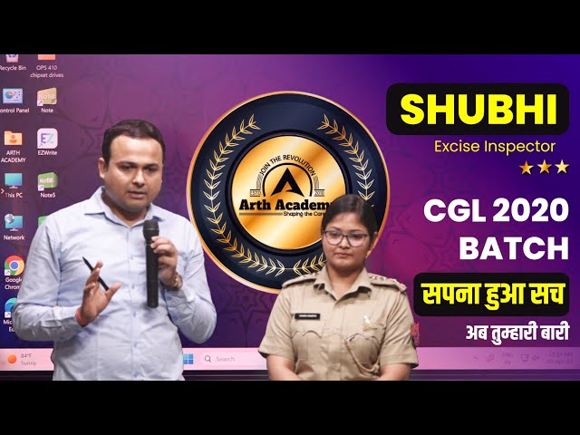 Shubhi Excise Inspector CGL 2020 Batch || Motivation Speech ||  Arth Academy