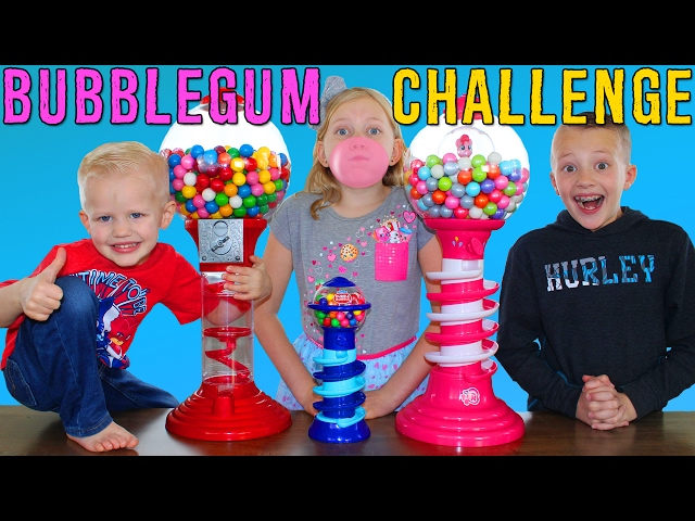 Bubble Gum Race || Giant & Tiny Dubble Bubble Gumball Machines