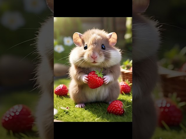 Hybrid animation (dolfin banana dragon fruit lion Hamster and strawberries ) #cartoon  #shorts #baby