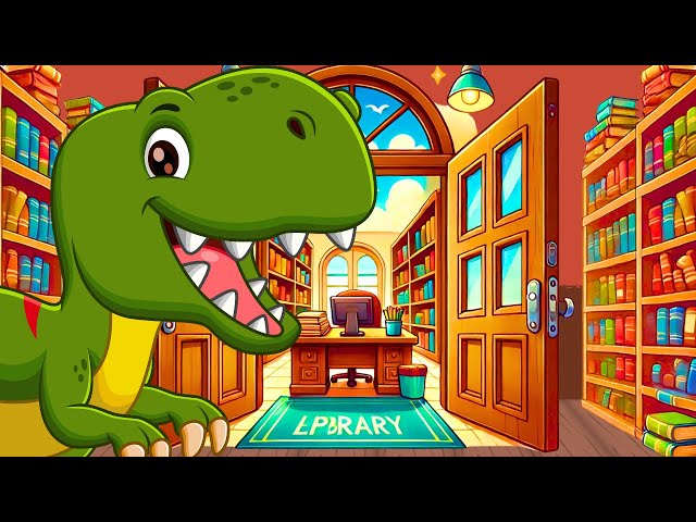 The Dinosaur At The Library 🦖📚| Dinosaur Song For Kids 🦕| Tune Tots Song