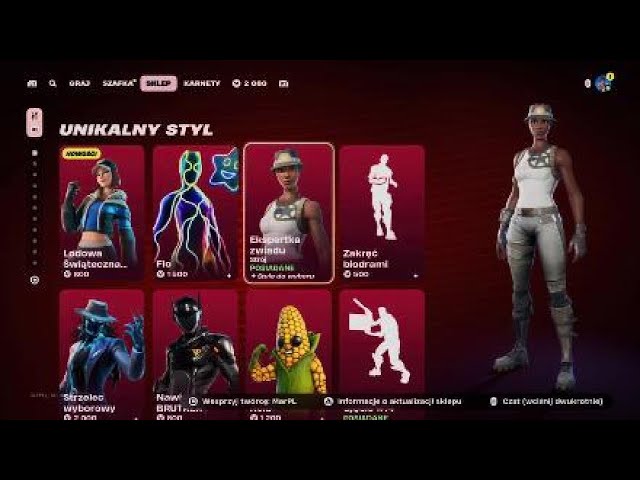 SKLEP FORTNITE 08.01.2025 NOWY SKIN LODOWA ŚWIĄTECZNA NAPASTNICZKA , FLO , POWRÓT RICKA I MORTIEGO