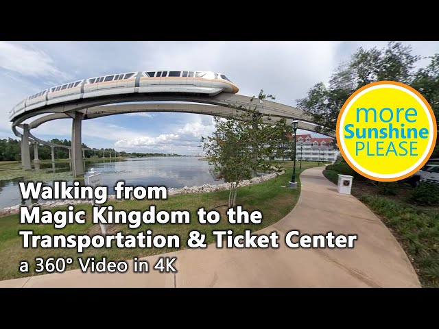 Walking from Magic Kingdom to the Transportation and Ticket Center - a 360° Video in 4K #DisneyWorld