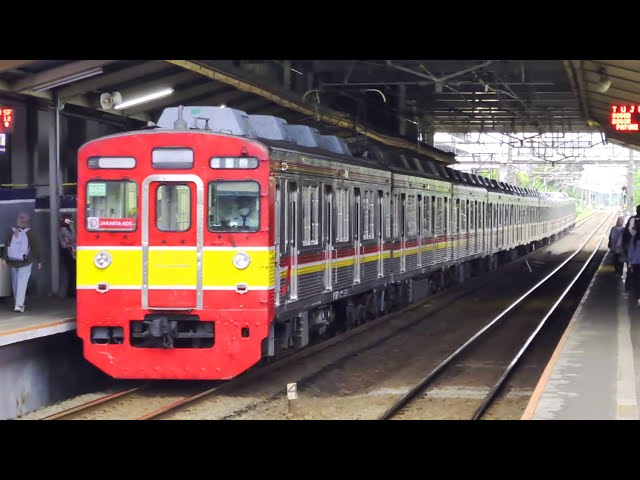 Stasiun Pondok Cina: Kompilasi Kereta dan KRL [4K] | JR 205, TM 6000, Tokyu 8000 & 8500, CC 206