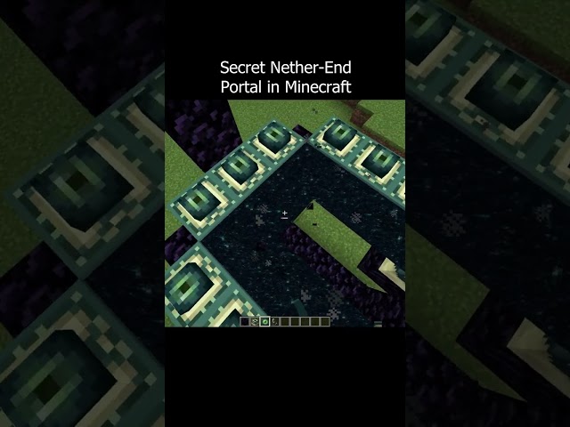 Secret Nether End Portal in Minecraft #minecraft