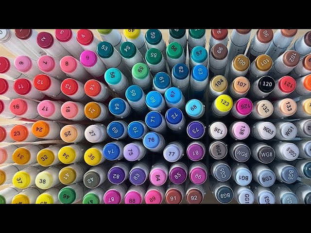 Organize My Markers With Me // sorting 120 markers ASMR (no talking)