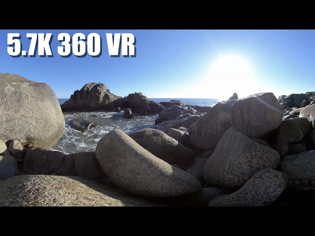 3 Hours of Rocky California Beach 360 VR | Nature Ambience | 4K