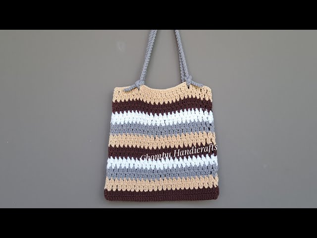 DIY Easy Crochet Tote Bag | Beginner friendly! | Chompu Handicrafts