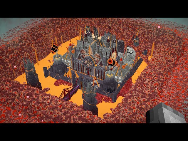 I Built a Massive Fortress in the Nether in Minecraft!