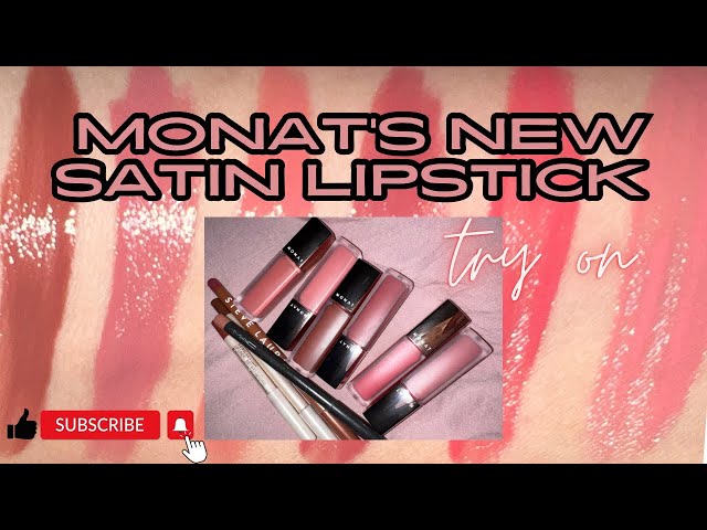 MONAT’s New Satin Lipstick | Try on & swatch tutorial