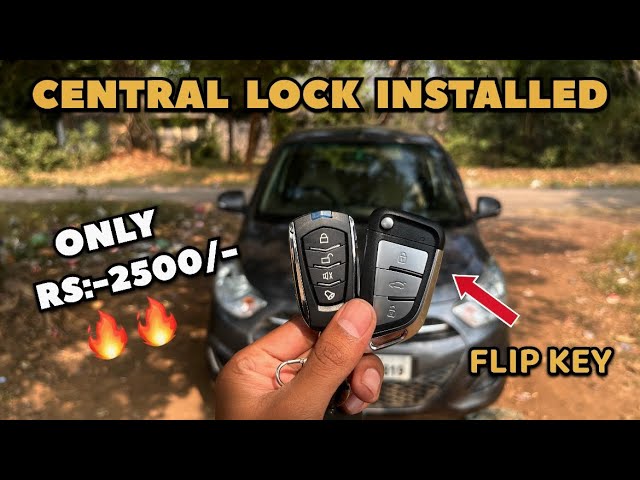 How to Install Central Locking In Car with Flip Key🔥| Only Rs:-2500/- ✅