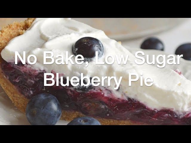 No-Bake, Low Sugar Blueberry Pie | AnOregonCottage.com