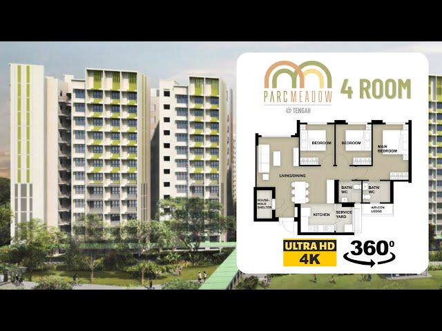 Parc Meadow @ Tengah 4-room Virtual Tour | 2023 May Tengah BTO | VR 360 4K