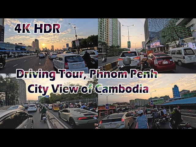 4K HDR Driving Tour, Phnom Penh City View of Cambodia 13 02 2025