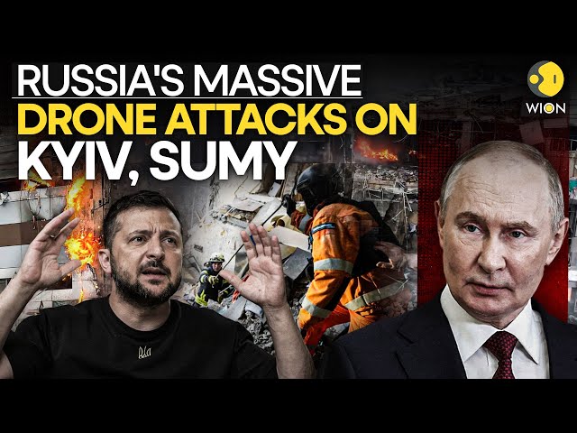 Russia Ukraine War: Russia Launches Massive Drone Attacks On Kyiv, Sumy; Ukraine Under Panic | LIVE