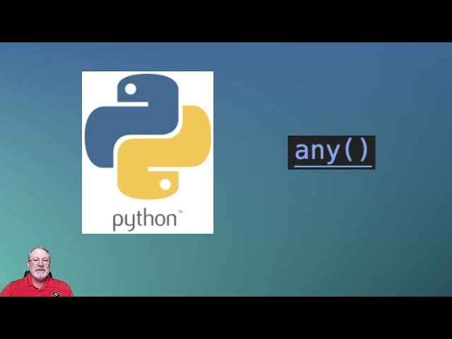 Python built-in function: any()