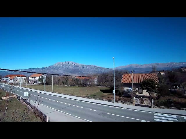 Kijevo, Croatia - Live panorama view on mountain Dinara