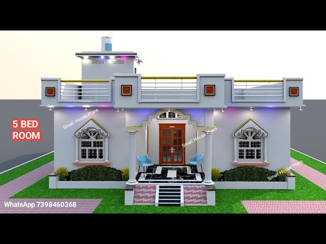 5 Bedroom House Plan Low Budget | 5 room house design in village | 36x47 Bungalow house plan