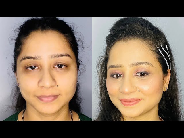 Self makeup tutorial for beginners/ self makeup for wedding/ cut crease eye makeup/