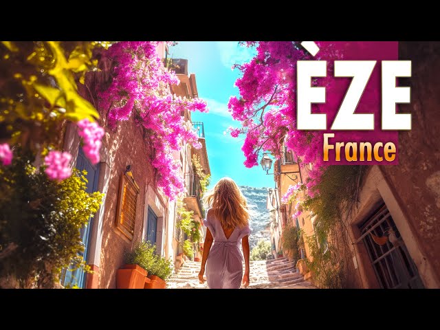 Walking tour 4K60 HDR - Èze, French Rivera, France [Quality for Big TV] Pro Sound & Сaptions