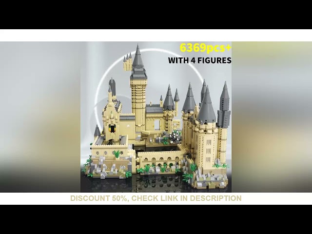 Micro Bricks City Creative Medieval Magic Castle Series School Architecture Palace Model Building Bl