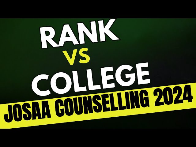 Rank vs College | Josaa Counselling 2024 | All IIT ,NIT ,IIIT ,GFTI .Cutoff Branch and Category Wise