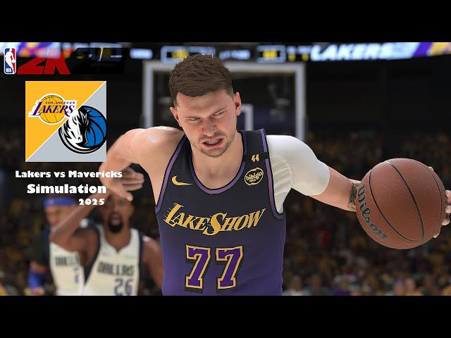 NBA 2K25 Luka Dončić Los Angeles Lakers vs Anthony Davis Dallas Mavericks Simulation 2025 Game Play