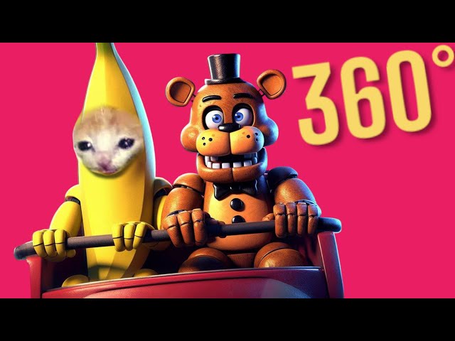 Banana Cat x Fazbear Freddy Roller Coaster 360