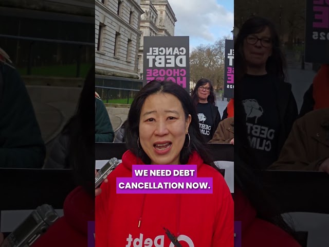 #CancelDebtChooseHope Launching the campaign outside UK Treasury 27 Jan 2025