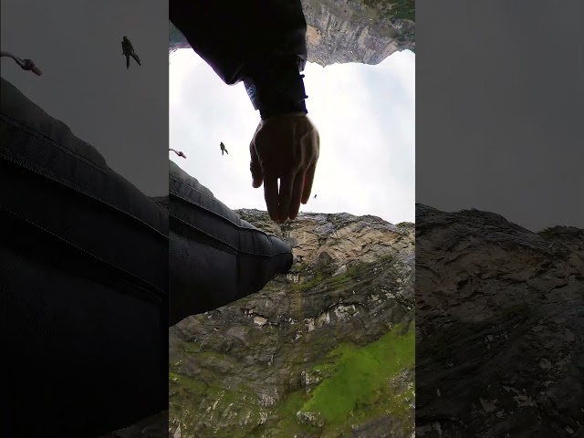 TWO-WAY BASE Jump: Wrist Cam POV of Insane Cliff Leaps! 🪂🎥 (Swiss Alps)