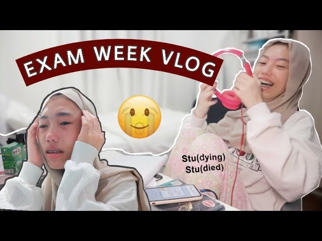 STUDY VLOG | high school exam week in my life | online school + unstable emotions