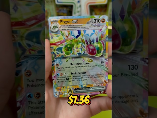 A Flygon EX from a Pokémon TCG Surging Sparks Pack! #shorts #pokemonpackpulls #pokemoncards