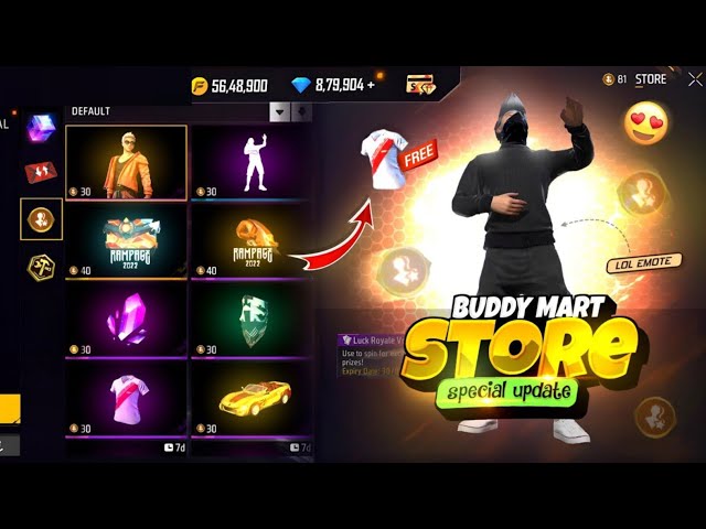 LOL EMOTE 😍BUDDY MART ൽ വരുന്നു 🔥| BLACK T SHIRT RETURN| NEW EVENTS AND UPDATES| FREEFIRE MALAYALAM