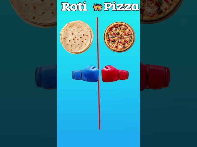 Roti vs Pizza #facts #pizza #food #emojichallenge #riddles #roti