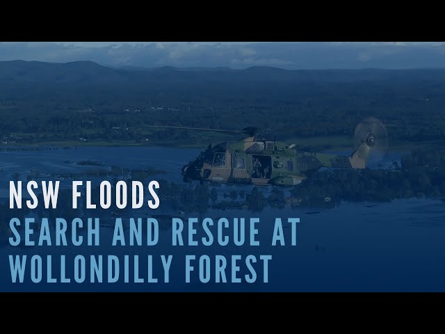 ADF support to NSW floods - Search and rescue at Wollondilly Forest