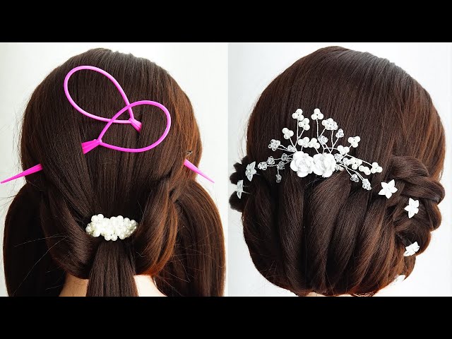 Simple Elegant Bun Hairstyle | Bridal Hairstyle Tutorial For Beginners