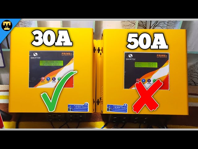 Smarten 30Amp vs 50Amp MPPT Charge controller comparison (Voc, Amp Test)