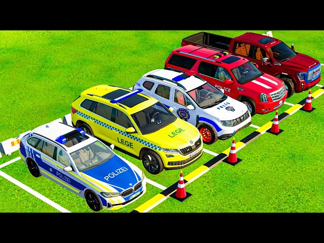 SKODA KODIAQ,BMW,GMC,DIACA DASTER,POLICE CAR SUV TRANSPORTING WITH MAN TRUCKS!Farming Simulator 22!