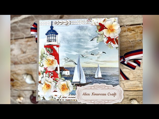 Sea side escape #mintay  collection mini album PRESENTATION #scrapbooking #handmade #popup #mixmedia