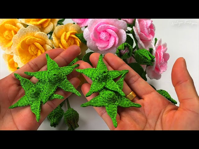 Crochet Miniature Fairy Rose Sepal