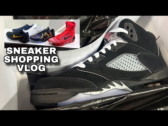 Air Jordan 5 Black Metallic Reimagined 2025 Retro Sneaker Shopping vlog